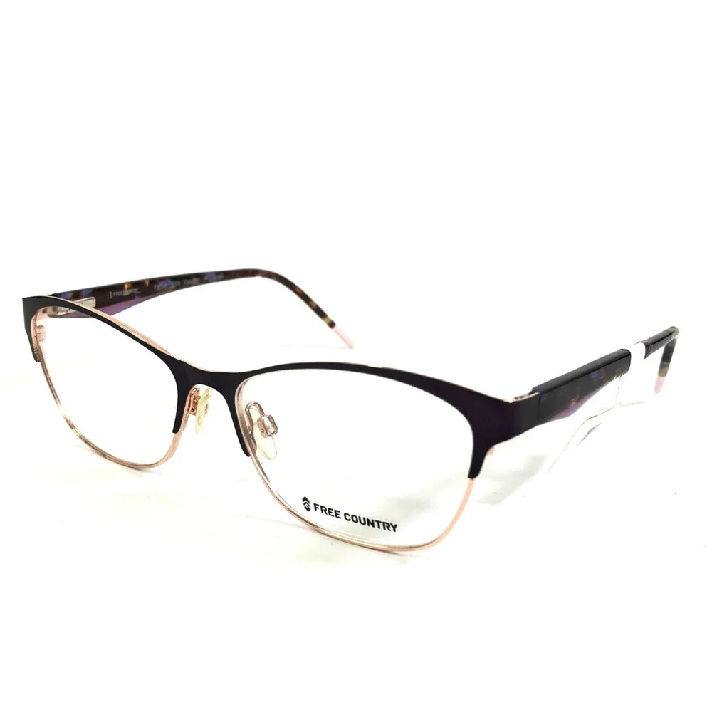 Free Country Eyeglasses Frames FW305 EGG Eggplant Cat Eye Full Rim 54-16-140